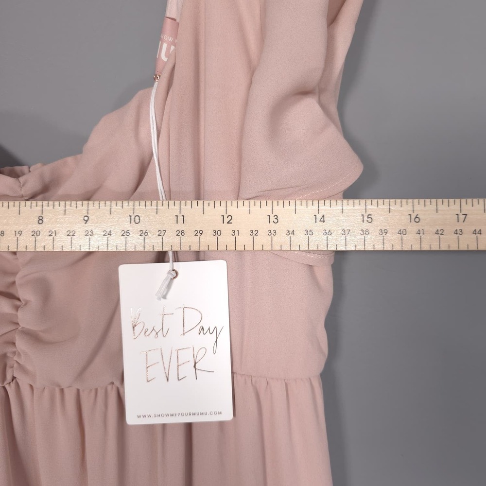 SHOW ME YOUR MUMU New Women's Nicole Maxi Dress XL Blush Pink Smocked - Picture 4 of 9